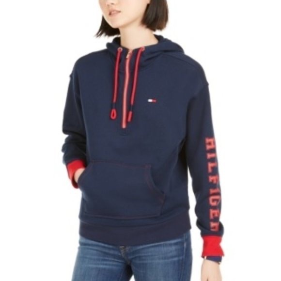 half zip hoodie tommy hilfiger